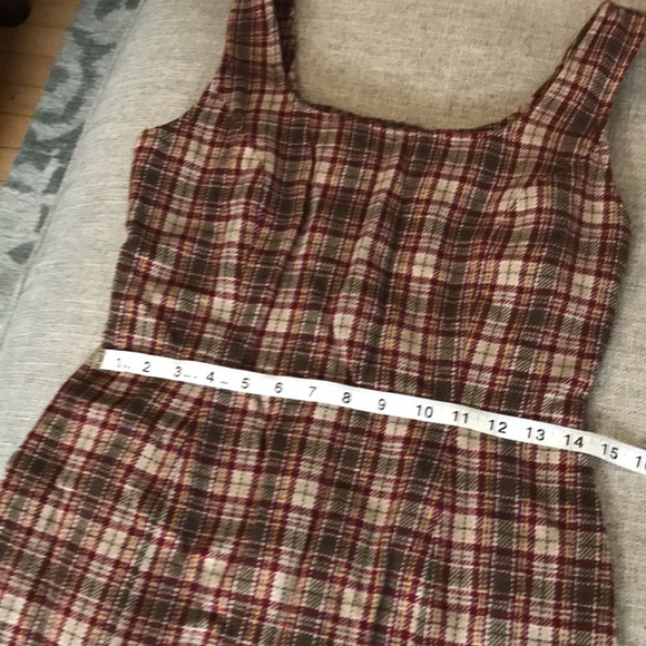 VINTAGE 60s/70s Abercrombie & Fitch Wool Blend Plaid Pinafore Dress Hong Kong - Picture 6 of 14